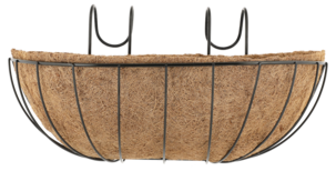 Blomlåda balkong metall med kokosmatta, 48 cm