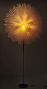 Suuri valkoinen paperitähti kukka 80 cm Northlight