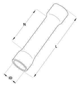Skarvhylsa 6 mm isolerad gul, 10-pack