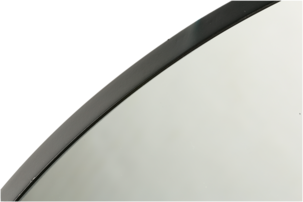 Stor rund spegel svart ram, 75 cm