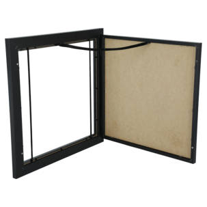 Svart ramme for vinylplater kvadratisk 32 x 32 cm