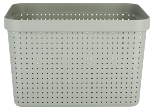 Oppbevaringskurv, grønn, resirkulert plast