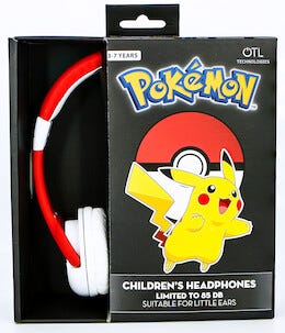 Pokemon Lastenkuulokkeet, rajoitettu äänenvoimakkuus