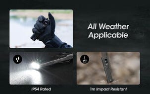 Nitecore sterk lommelykt, oppladbar, USB-C, 3000 lm