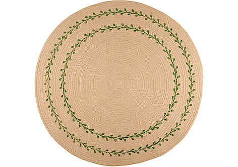 Vändbar julgransmatta, hampa, 90 cm