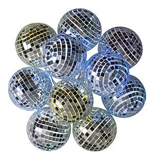 Paristokäyttöinen valoketju discopallot