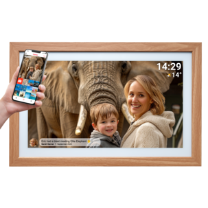 Denver PFF-2162LW digital fotoram WiFi, 21,5 tum, trä