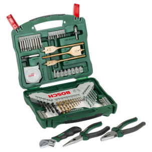 Bosch X-Line tillbehörsväska med tänger, 70 delar