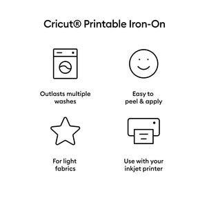Cricut Printable Iron-On for lyse tekstiler, A4, 5 ark