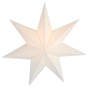 Northlight adventsstjerne glatt, papir, hvit