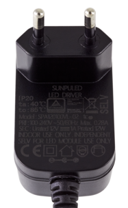 Strømadapter 12 V DC/12 W