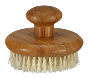 Rund badborste bambu 9,5 cm