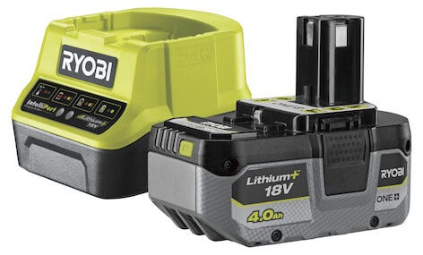 Ryobi ONE+ batteri och laddare 18 V 4,0 Ah RC18120-140X