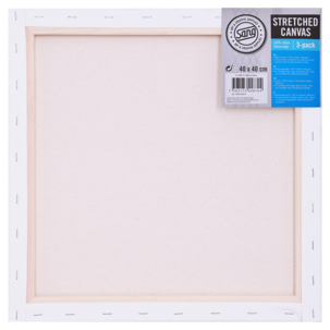 Kvadratisk canvas med ram, bomull, Sang, 3-pack