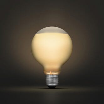 Dimbar globlampa LED E27 3,4 W frostat glas, 80 mm