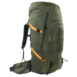 Vandringsryggsäck 60 liter med regnskydd grön