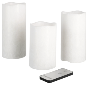 LED kubbelys med fjernkontroll, 3-pk