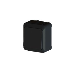 Cotech utenpåliggende strømbryter svart, utendørs