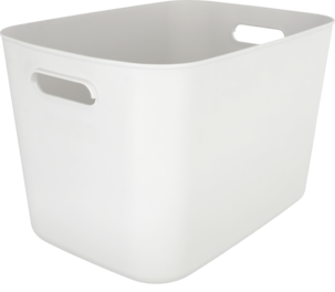 Serenity oppbevaringsboks i plast uten lokk, hvit