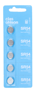 SR54 sølvoksidbatteri 1,5 V, 5-pakning