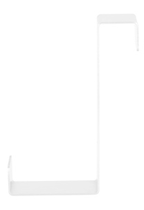 Ovikoukku metallia, valkoinen, käännettävä, 2 kpl