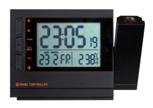 Radiokontrollerad projektorklocka