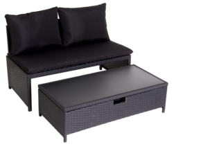 Utemöbler, soffa med bord