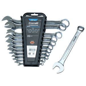 Cocraft blocknyckelsats, fasta nycklar 1/4-1 tum, 12 delar