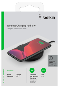 Belkin BoostCharge 15 W trådløs Qi lader