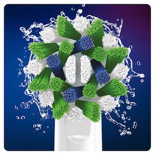 Oral-B Cross Action, borsthuvud, vit