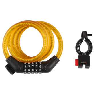 Sykkellås med kode, kodelås 10 mm 1 m