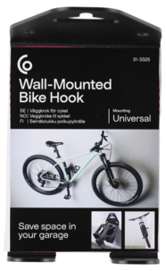 Cykelhållare vägg för pedal, svart