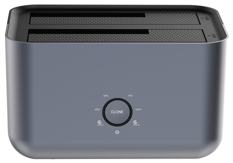 Dobbel dokkingstasjon med klonefunksjon for 2,5" og 3,5" harddisk, USB 3.0
