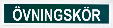 Magnetisk övningskörningsskylt