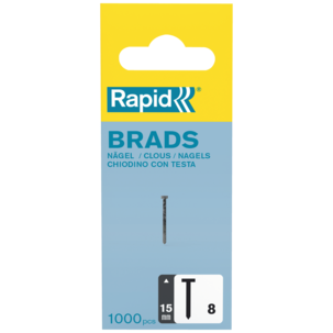 Rapid Nr 8 dykkert til spikerpistol, galvanisert spiker