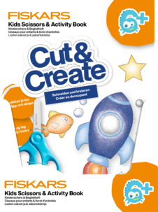 Fiskars Cut & Learn barnsax med bok, höger, från 6 år