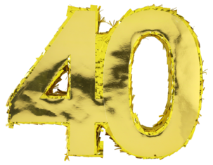 Gyllen piñata med tall