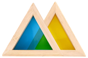 Sensoriske regnbueklosser, 8 deler, fra 2 år
