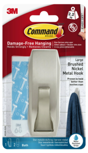 Command självhäftande krok badrum, large
