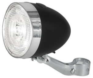 Asaklitt retro cykellampa fram LED, uppladdningsbar