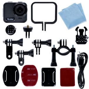 Rollei 9s Cube 4K actionkamera med tillbehör