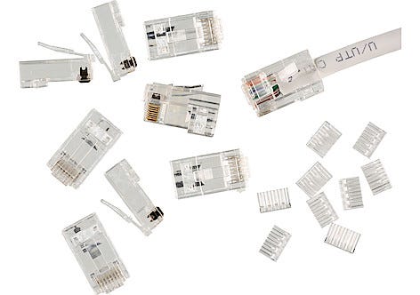 RJ45-modulaariliitin CAT6, 10 kpl, Exibel