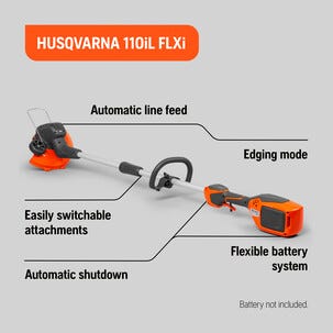 Husqvarna 110iL FLXi batteridrevet gresstrimmer, 36V