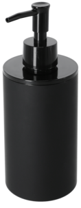 Saippuapumppu muovia, matta musta, 350 ml