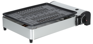Liten portabel gasolgrill med keramisk beläggning