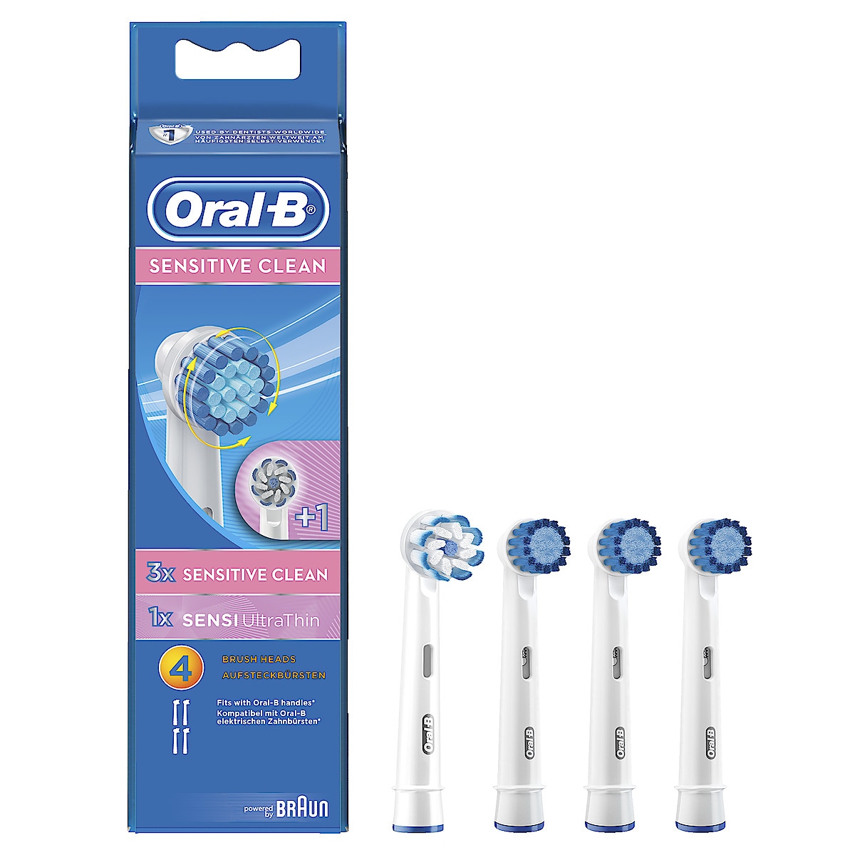 Borsthuvud refill Oral-B Sensitive Clean 3+1