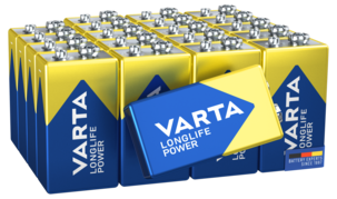 Varta Longlife Power 9V-batterier, 20-pakning