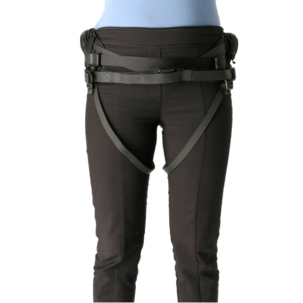 Dogman Emmi svart midjebelte til hundebånd, 75–118 cm