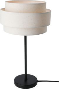 Northlight Algot bordlampe, metall og lin, 44 cm