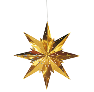 Adventsstjärna metall mässing mini, 25 cm, Star Trading